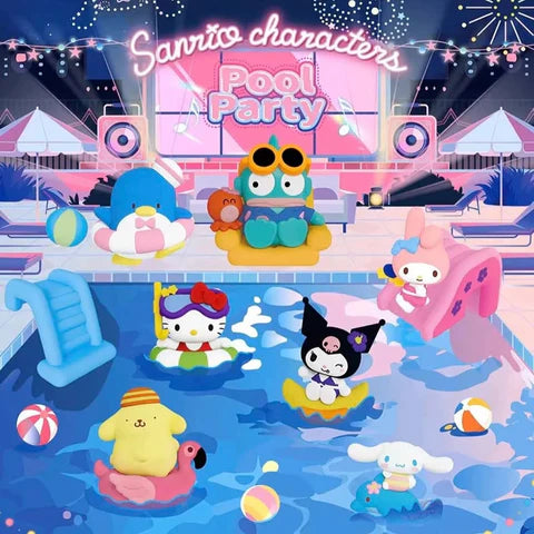 Personajes de Sanrio: fiesta en la piscina