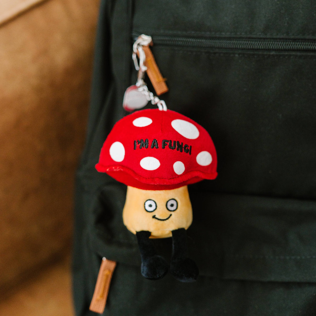 Divertido colgante de seta de peluche para bolso, juguete blando, bonito regalo de peluche